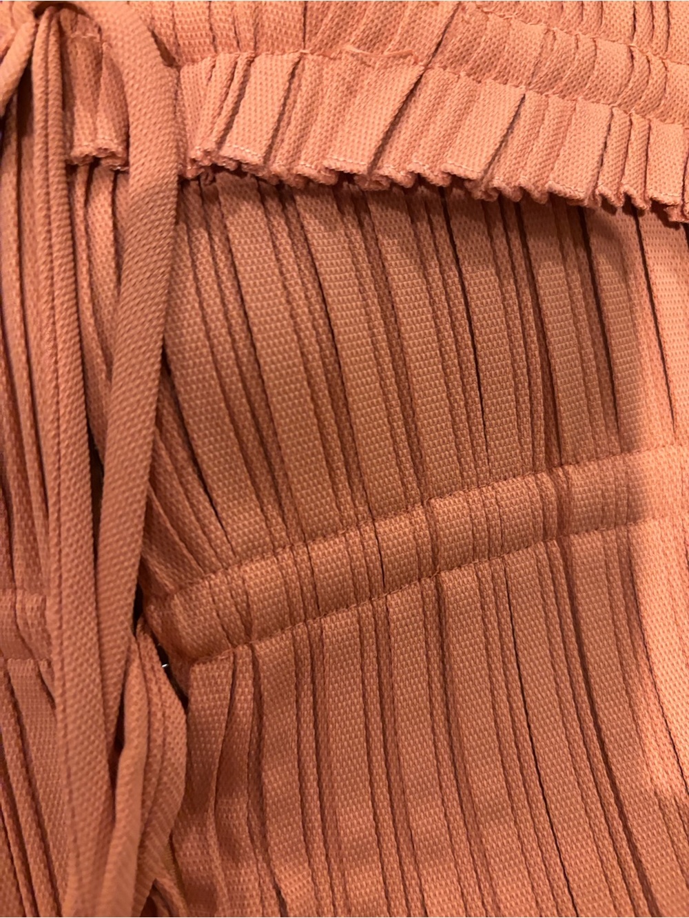 A.L.C. Pleated Coral-Orange Dress with V-Neck - Picture 4 of 4